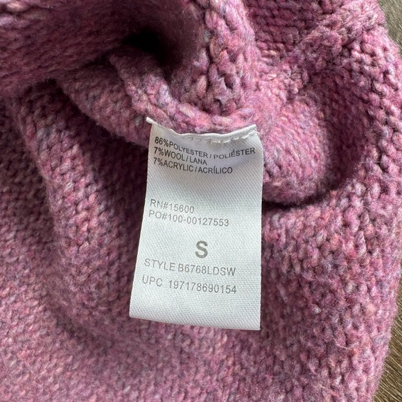 Democracy Sweater.  Women’s size small.  Purple with brown accents. - Picture 6 of 7